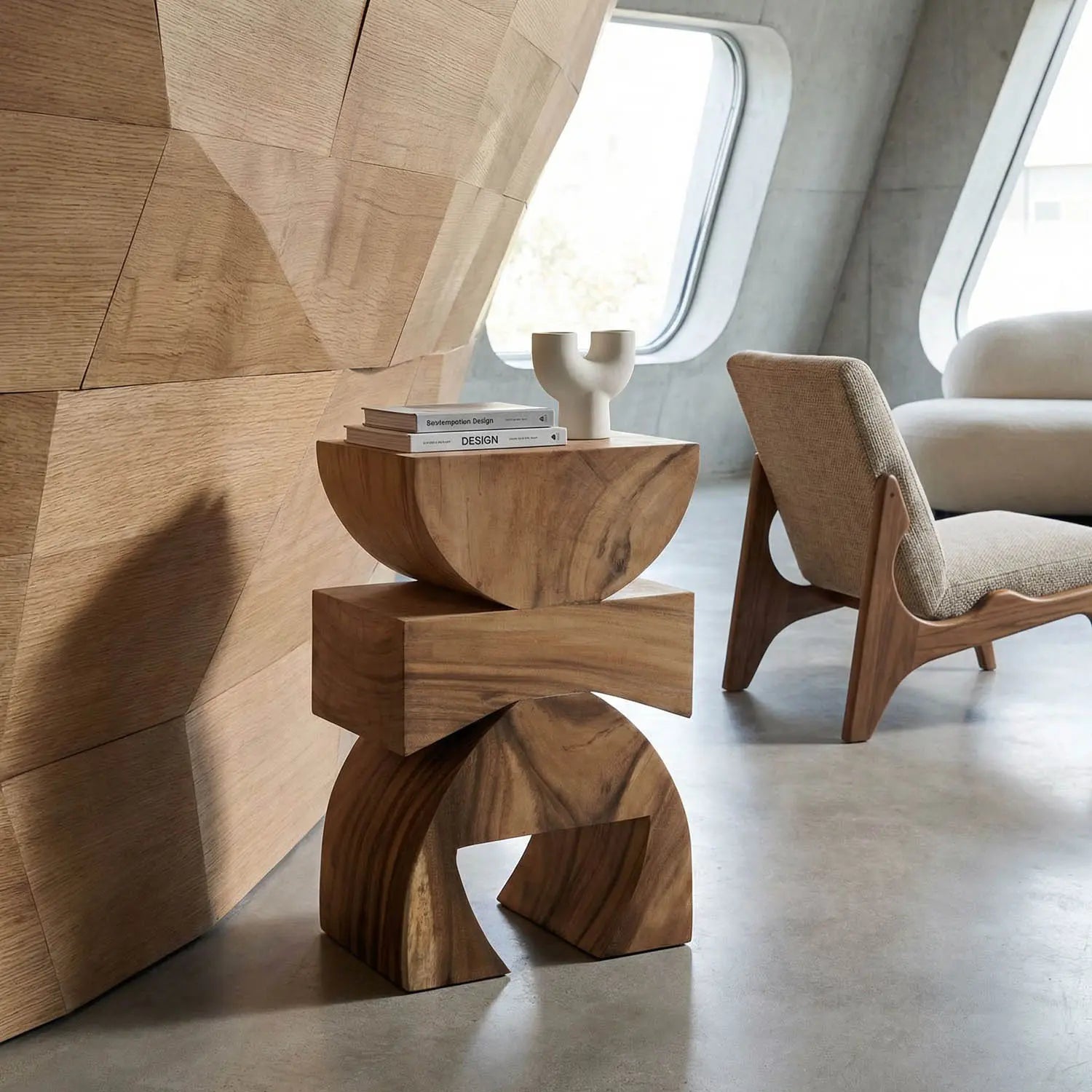 Noir Monteiro Side Table, Stool