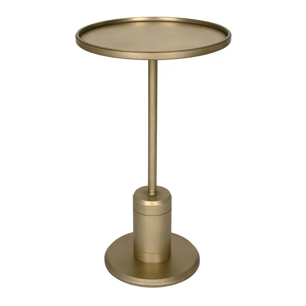 Noir Kurtz Side Table, Brass Finish