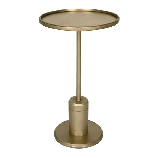 Noir Kurtz Side Table, Brass Finish