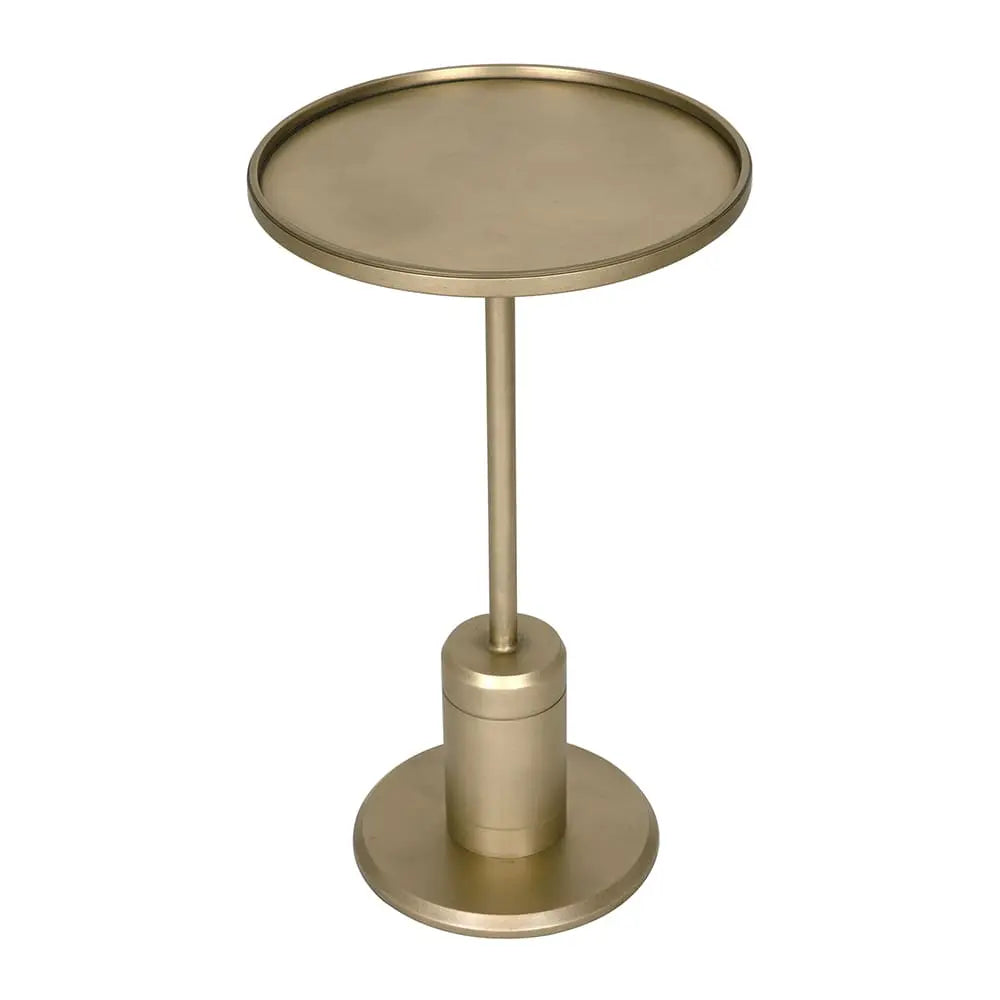 Noir Kurtz Side Table, Brass Finish