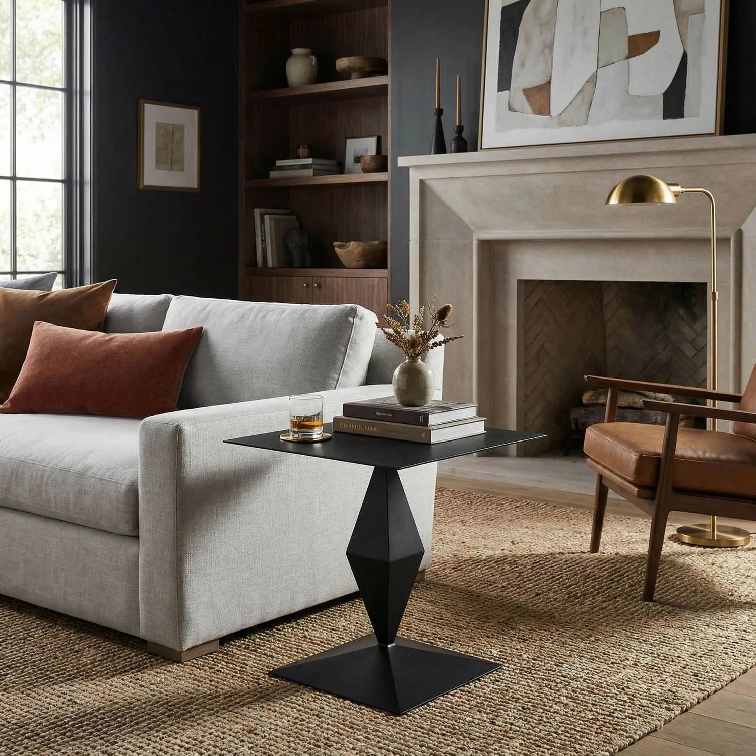 Noir Brasi Side Table