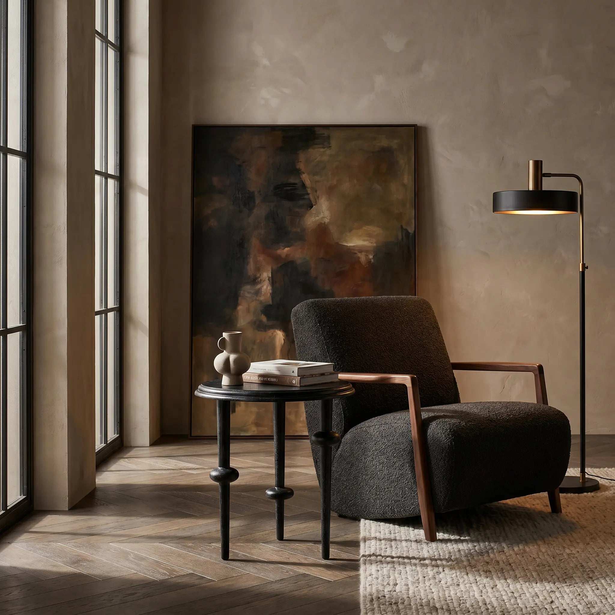 Noir Foster Side Table, Black Walnut