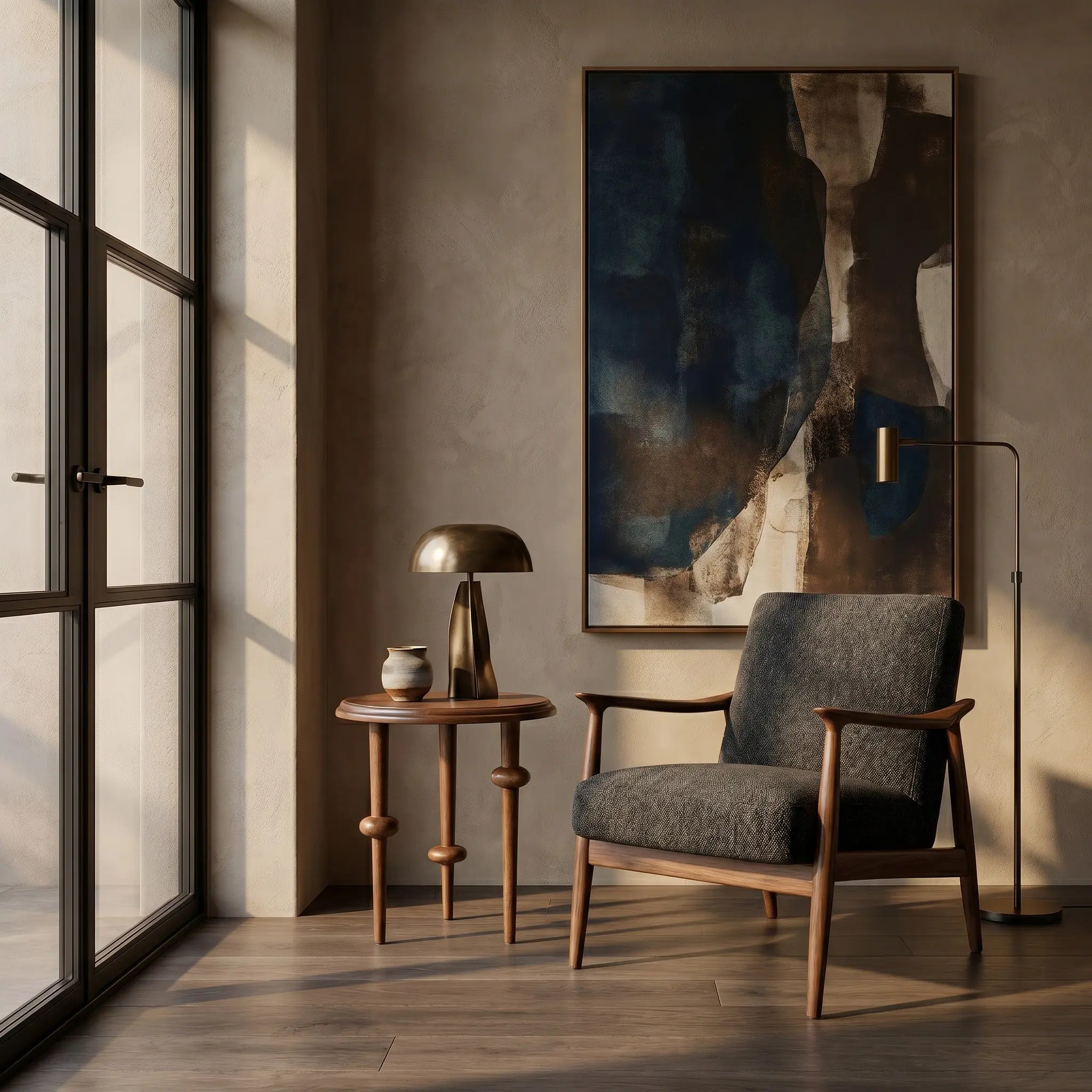 Noir Foster Side Table, Dark Walnut