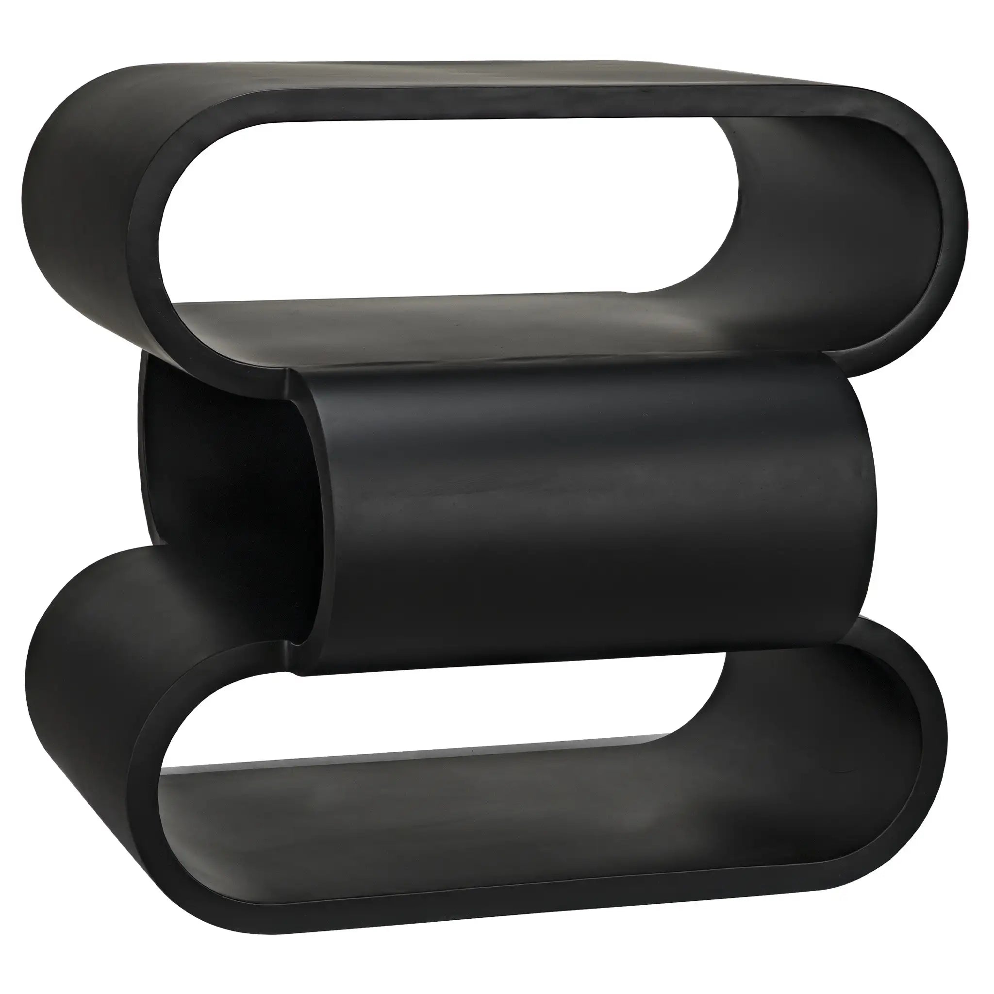 Noir Nada Side Table, Black Steel