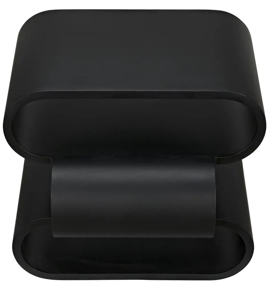 Noir Nada Side Table, Black Steel
