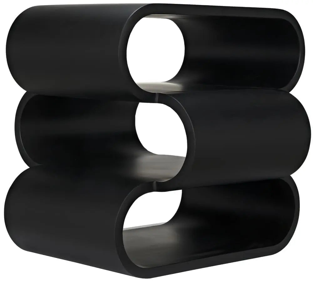 Noir Nada Side Table, Black Steel