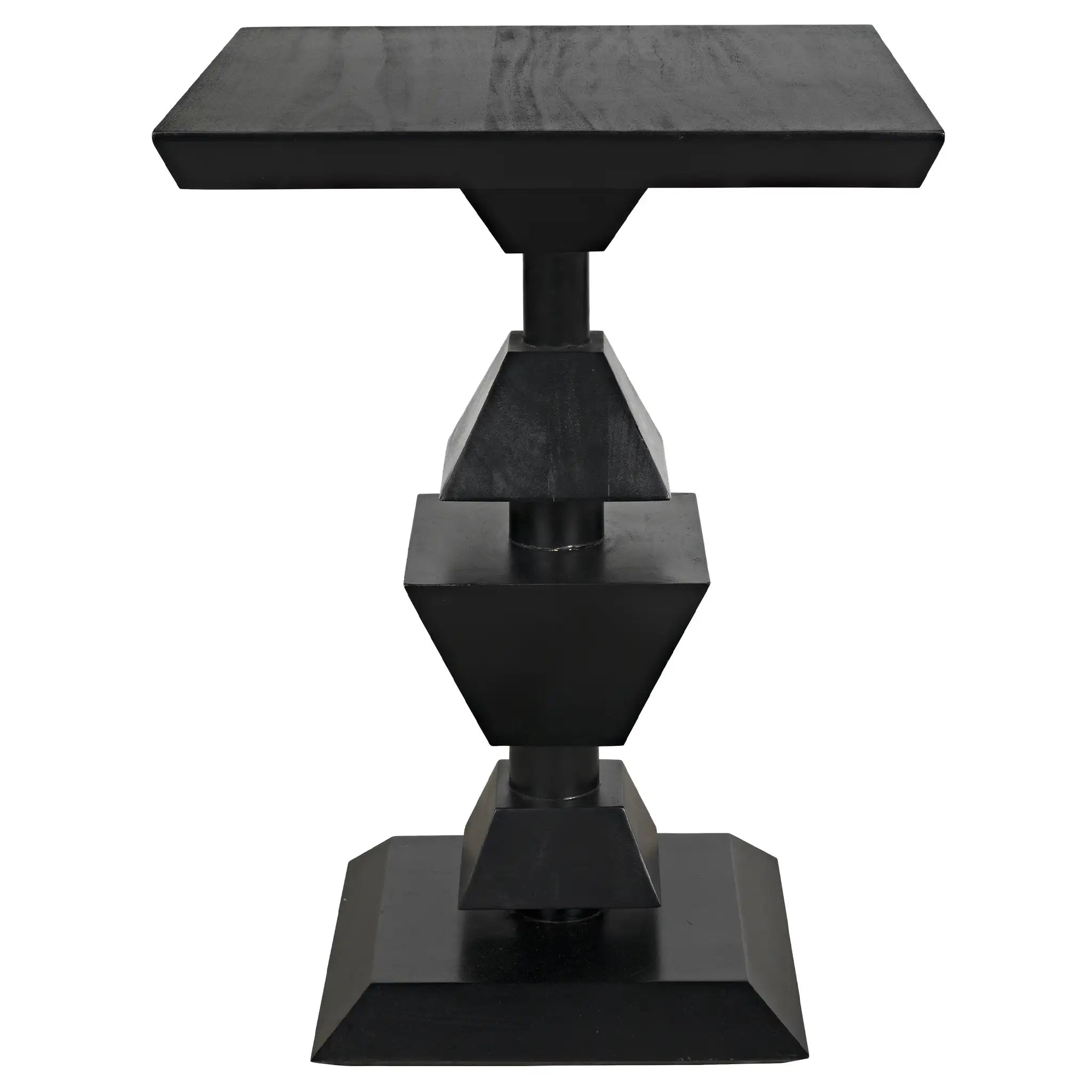 Noir Majesty Side Table, Hand Rubbed Black