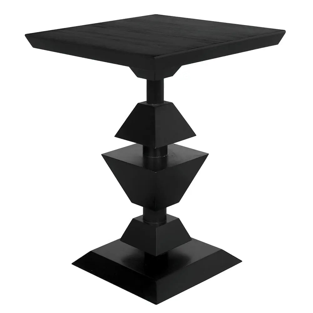 Noir Majesty Side Table, Hand Rubbed Black
