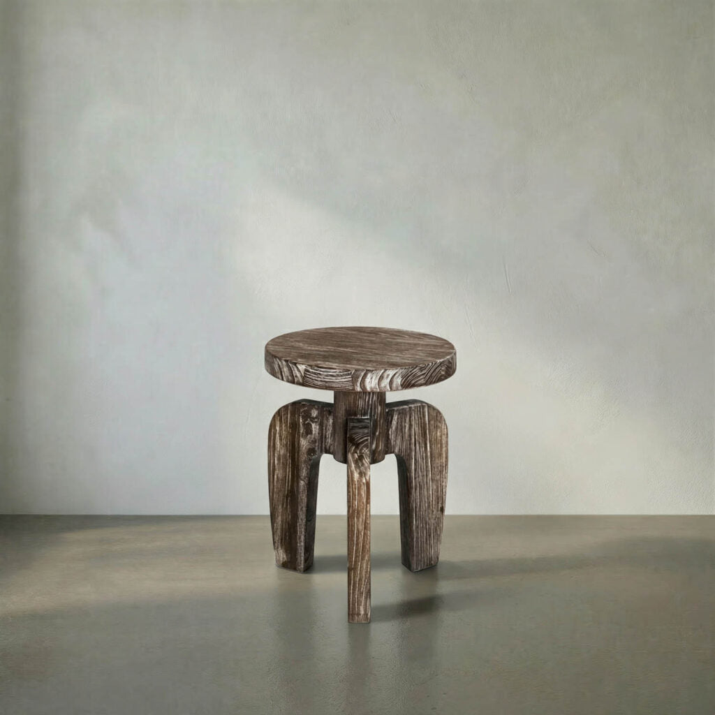 Noir New Shizue Small Side Table, Distressed Mindi