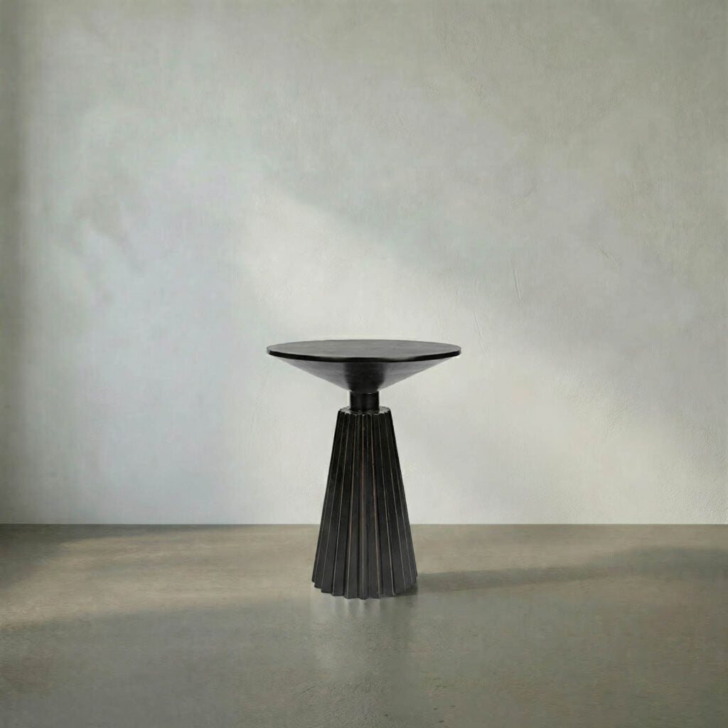 Noir Orson Side Table, Hand Rubbed Black