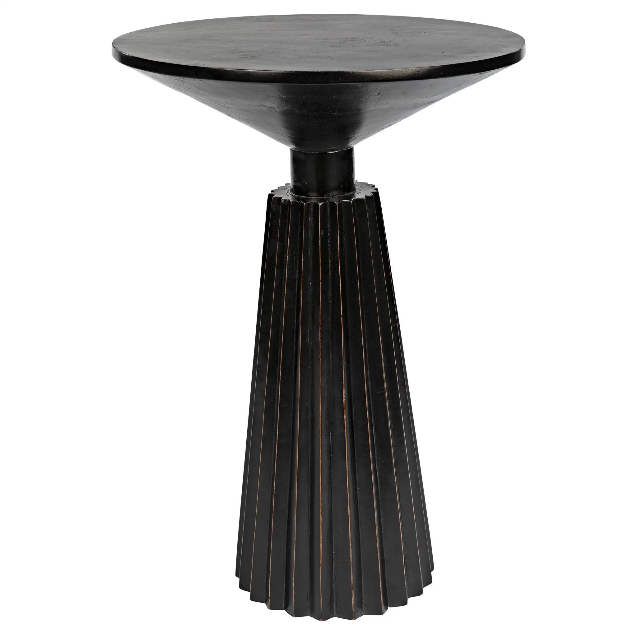 Noir Orson Side Table, Hand Rubbed Black