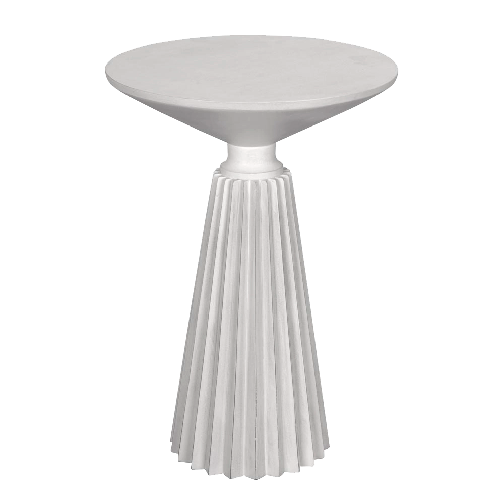 Noir Orson Side Table, White Wash