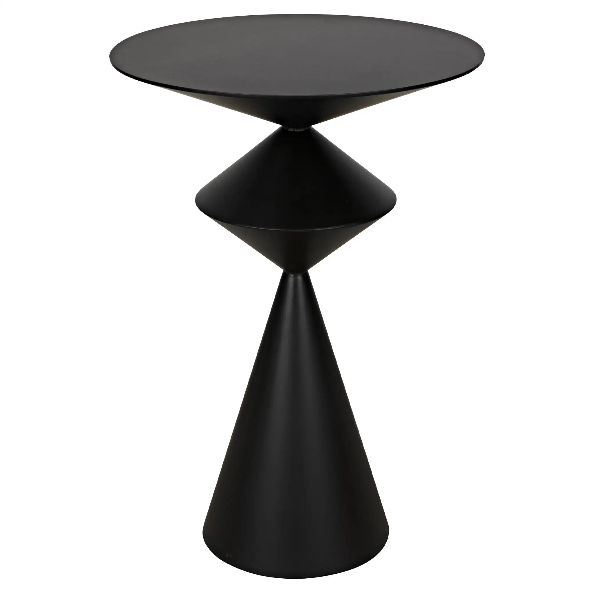 Noir Zasa Side Table, Black Steel
