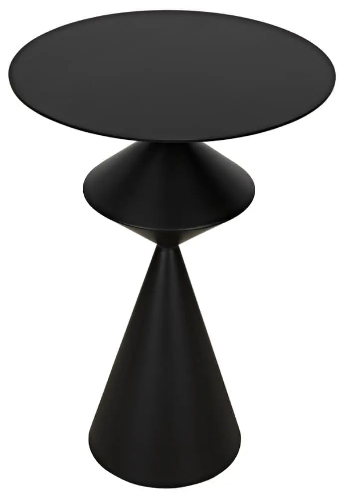 Noir Zasa Side Table, Black Steel