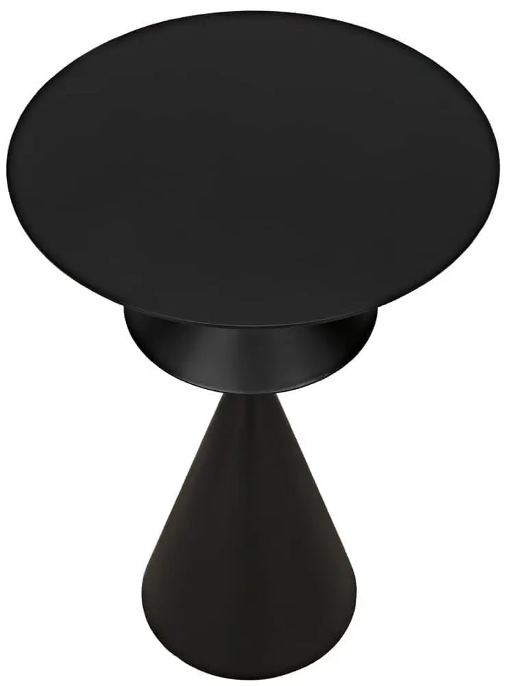 Noir Zasa Side Table, Black Steel