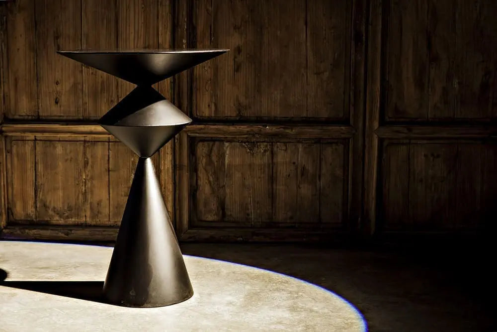 Noir Zasa Side Table, Black Steel