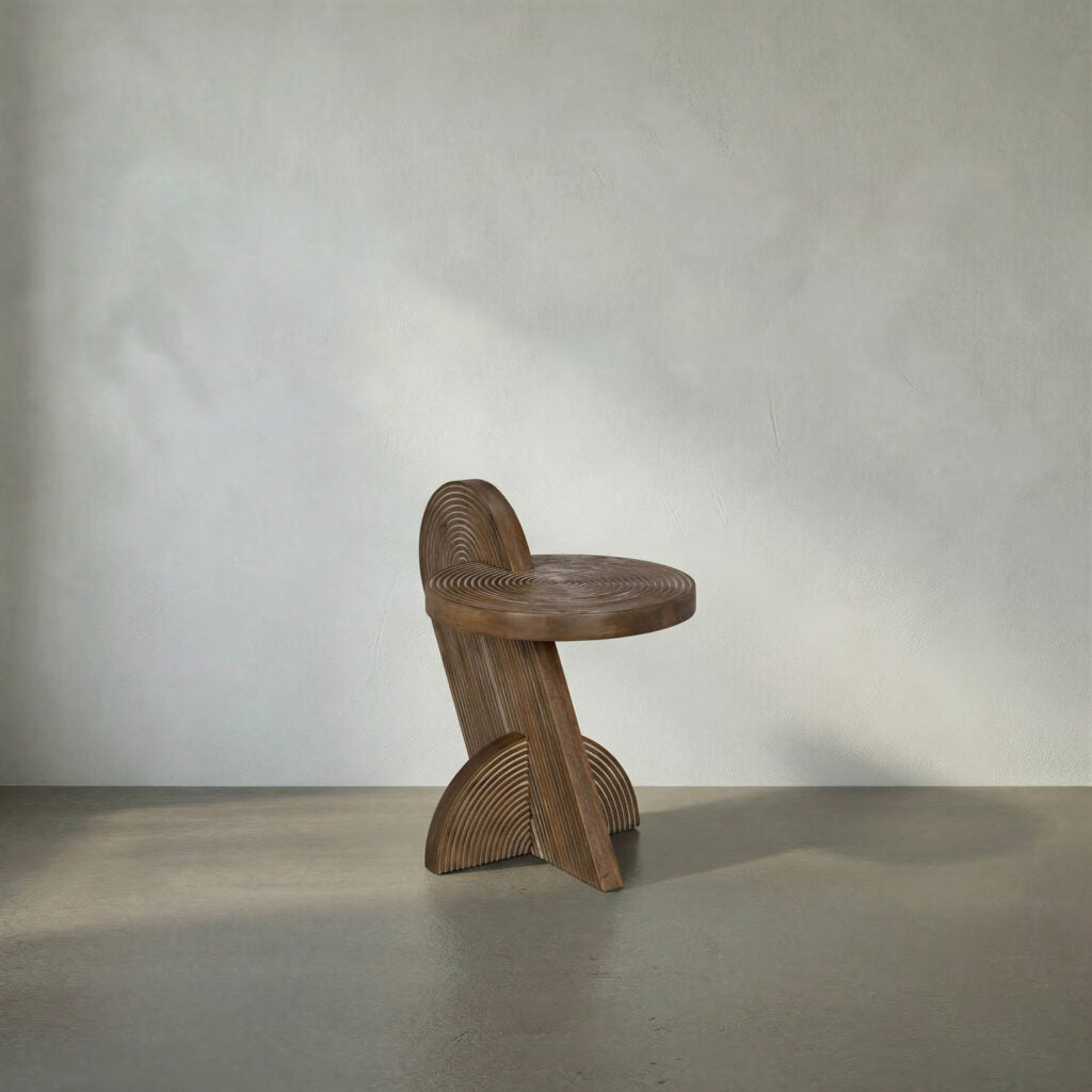 Noir Saturn Side Table, Dark Walnut