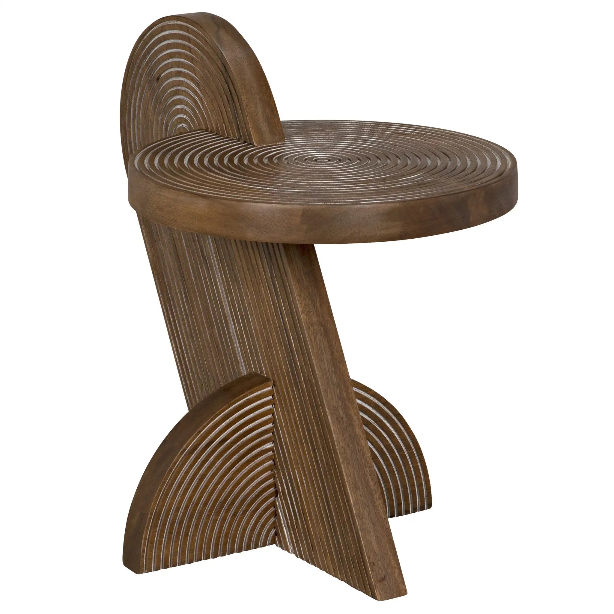 Noir Saturn Side Table, Dark Walnut