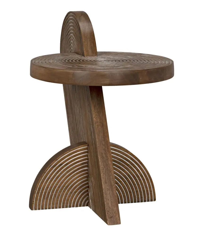 Noir Saturn Side Table, Dark Walnut