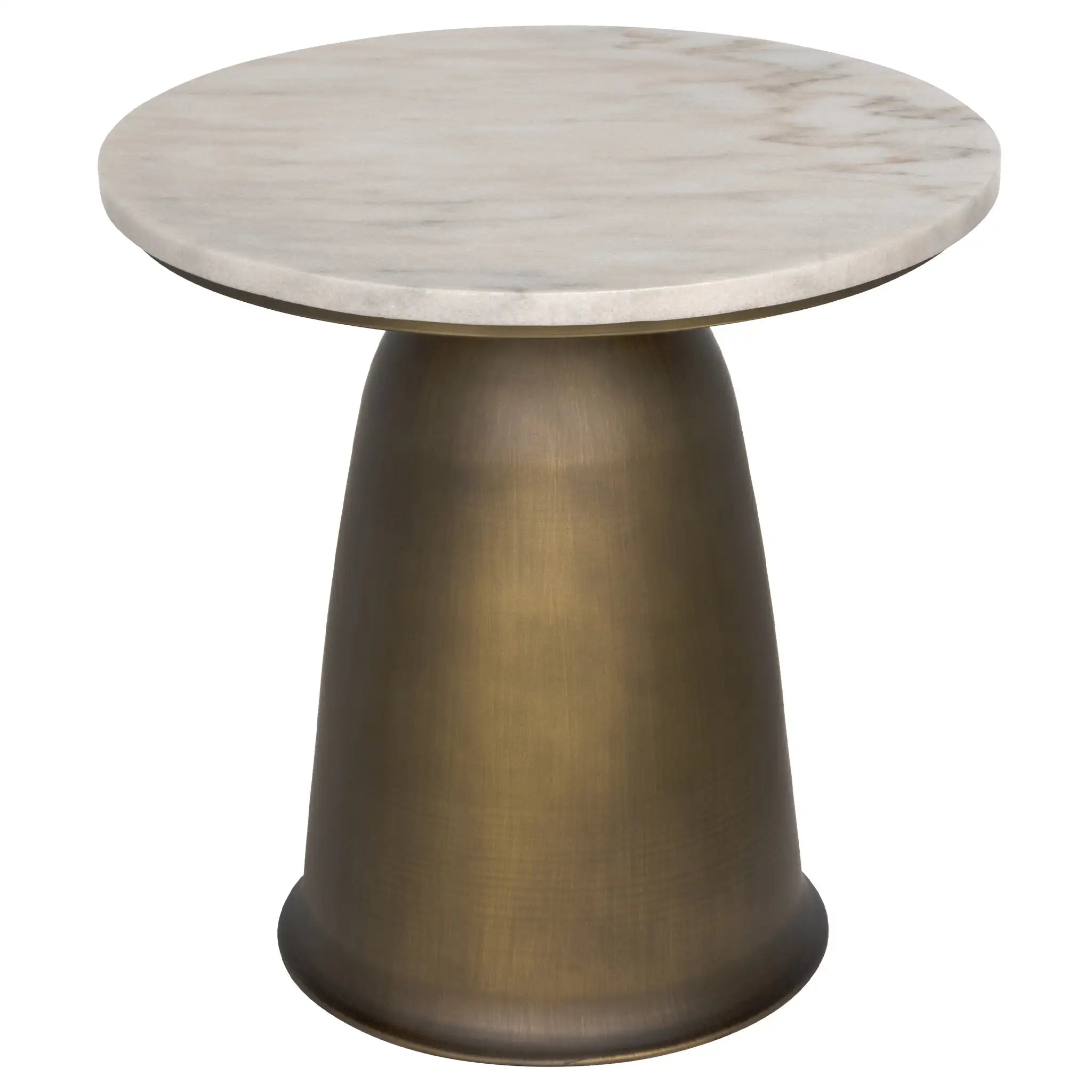 Noir Aiden Side Table, Aged Brass