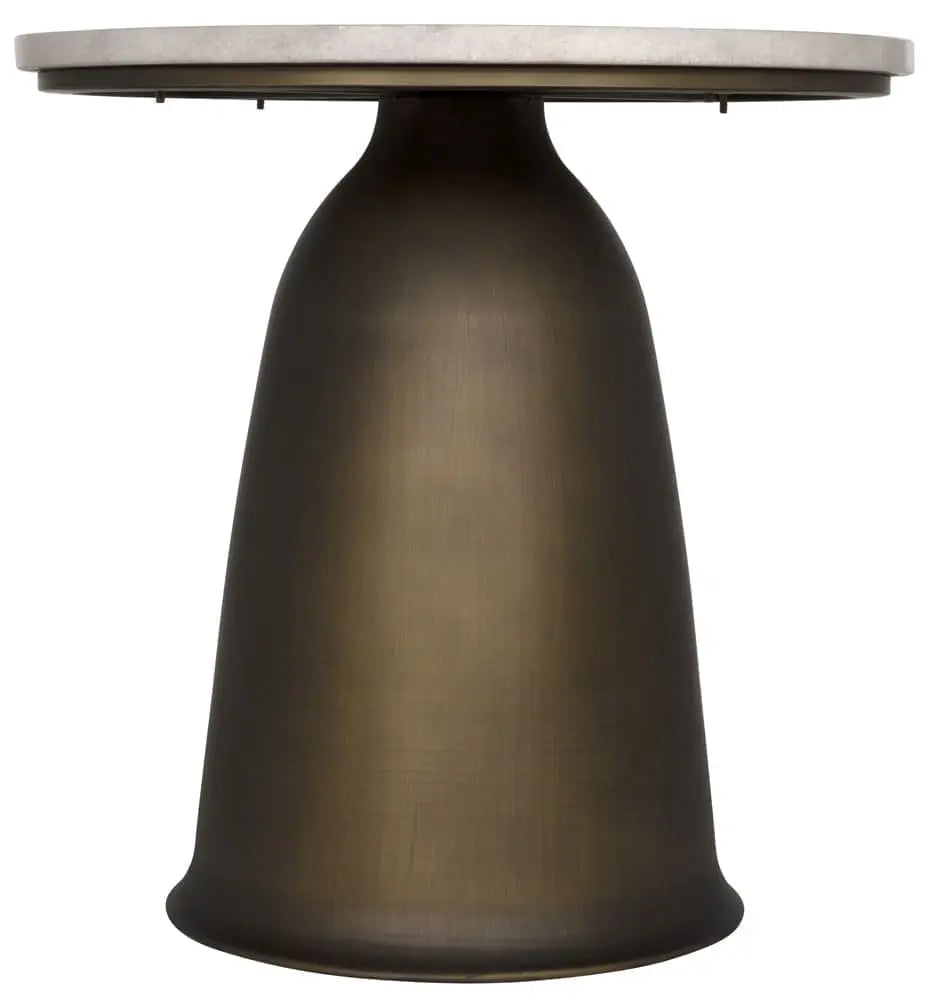 Noir Aiden Side Table, Aged Brass