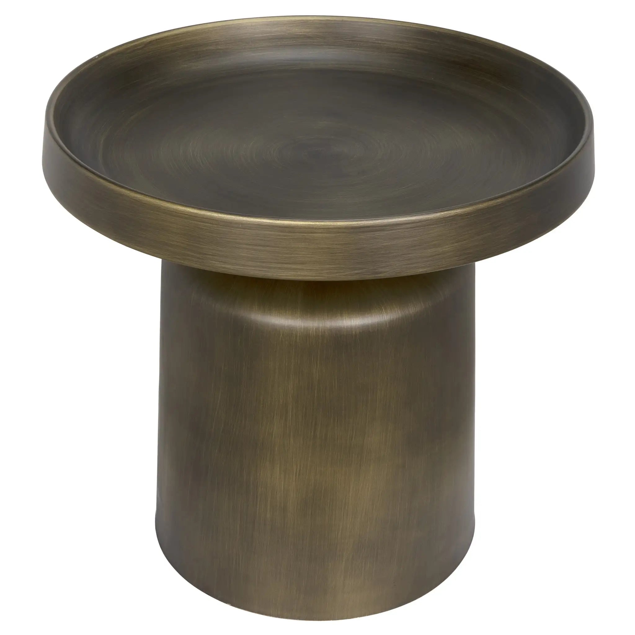 Noir Lee Side Table, Aged Brass