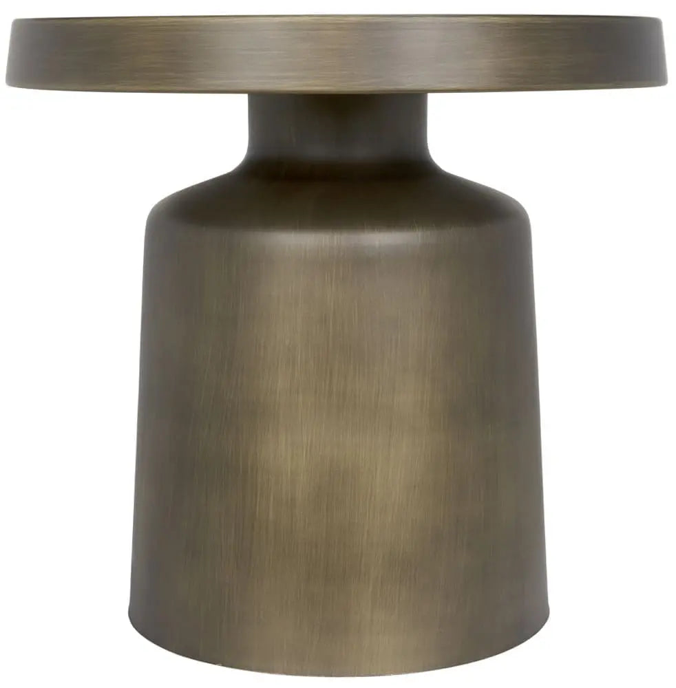 Noir Lee Side Table, Aged Brass