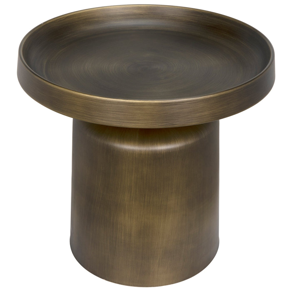 Noir Lee Side Table, Aged Brass