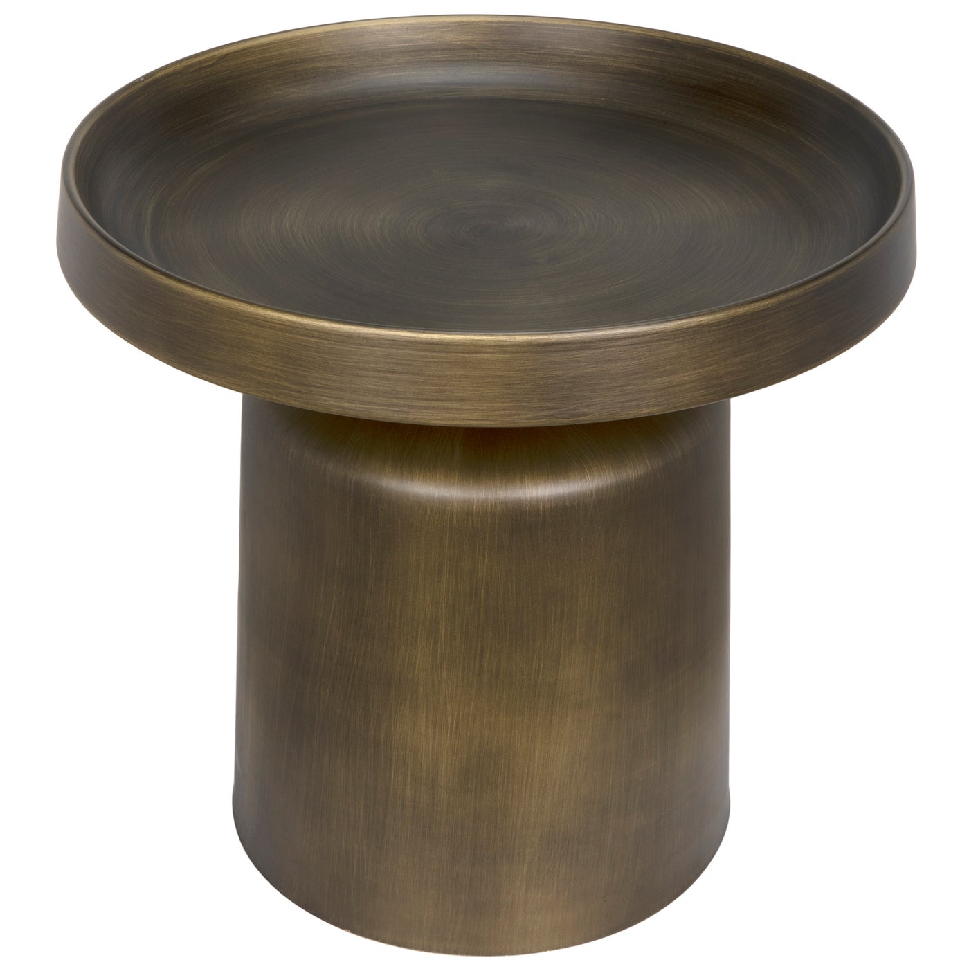 Noir Lee Side Table, Aged Brass