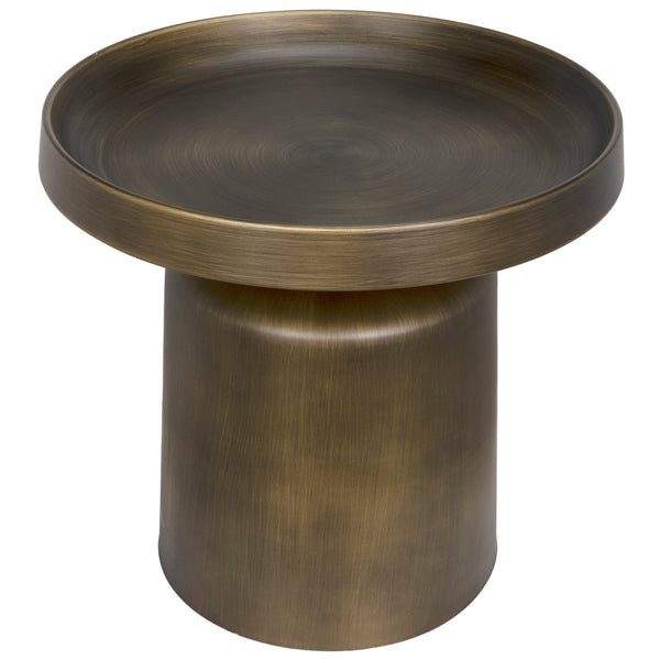 Noir Lee Side Table, Aged Brass
