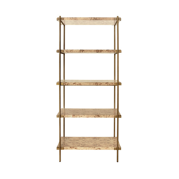 Worlds Away Harris Burl Wood Etagere