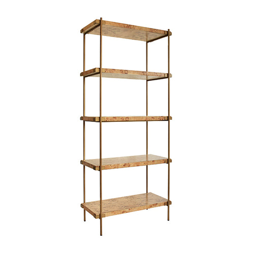 Worlds Away Harris Burl Wood Etagere