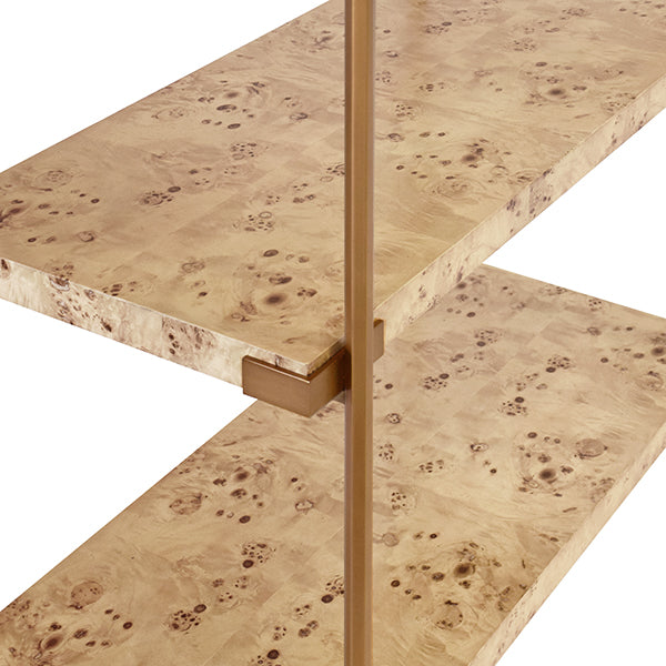 Worlds Away Harris Burl Wood Etagere