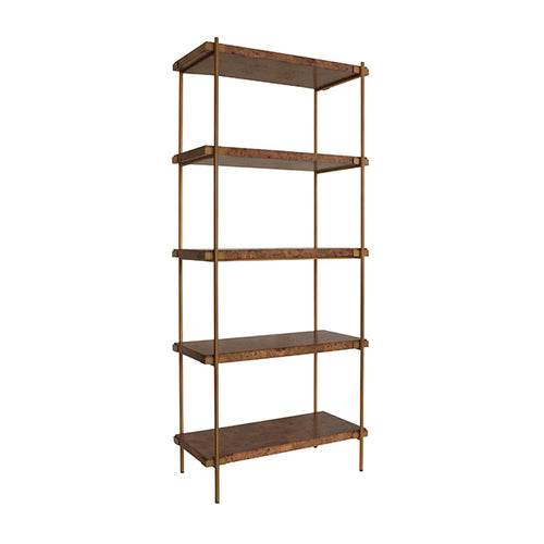 Worlds Away Harris Burl Wood Etagere