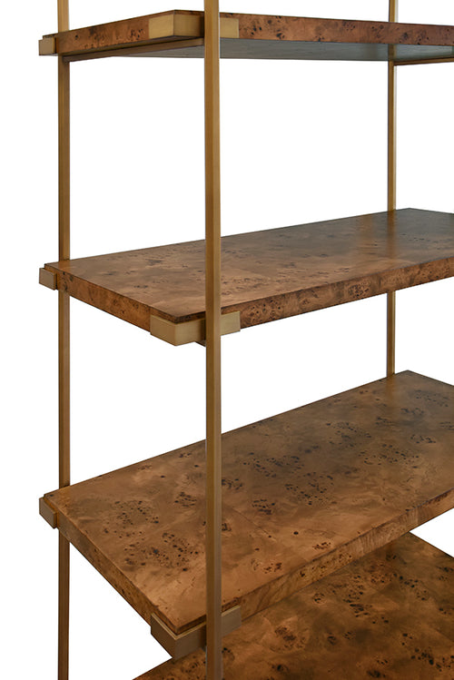 Worlds Away Harris Burl Wood Etagere