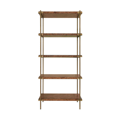 Worlds Away Harris Burl Wood Etagere