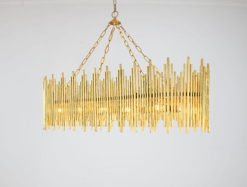 Gold Oval Chandelier HD131