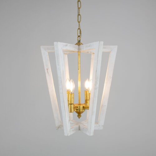 Zeugma White and Gold Lantern Light