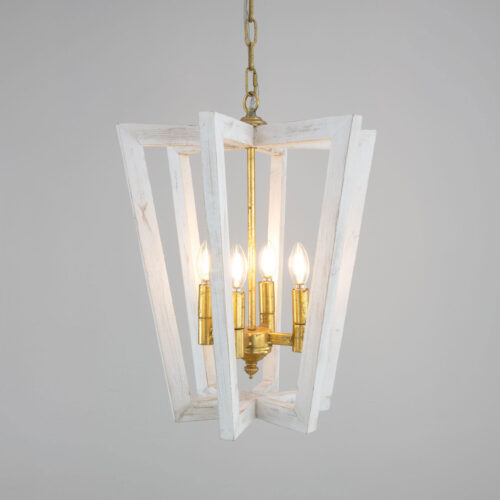 Zeugma White and Gold Lantern Light