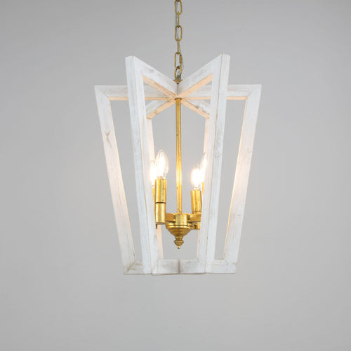 Zeugma White and Gold Lantern Light