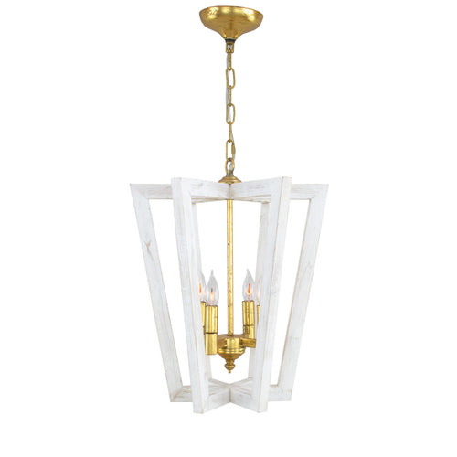 Zeugma White and Gold Lantern Light