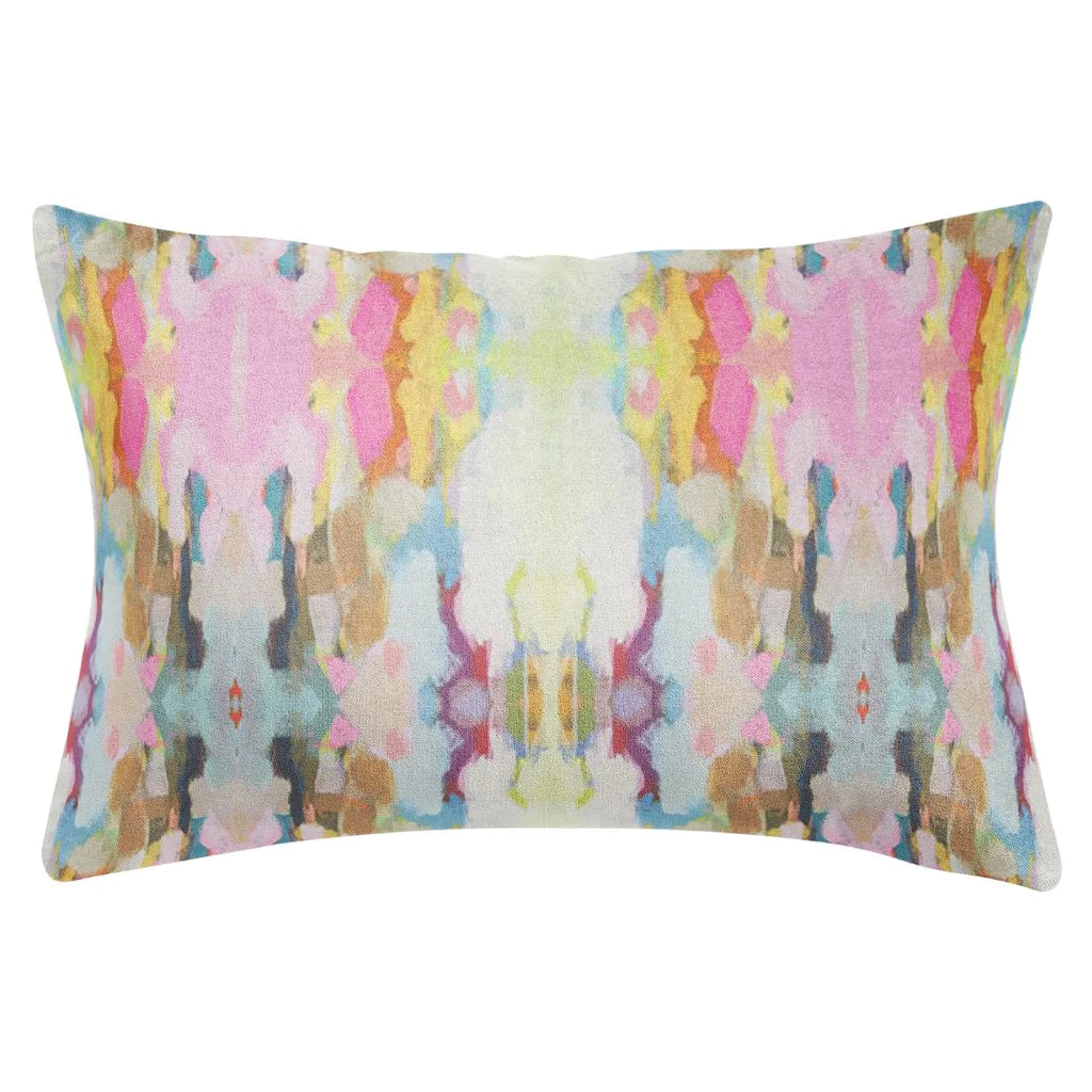 Laura Park Brooks Avenue Navy Linen Cotton Pillow