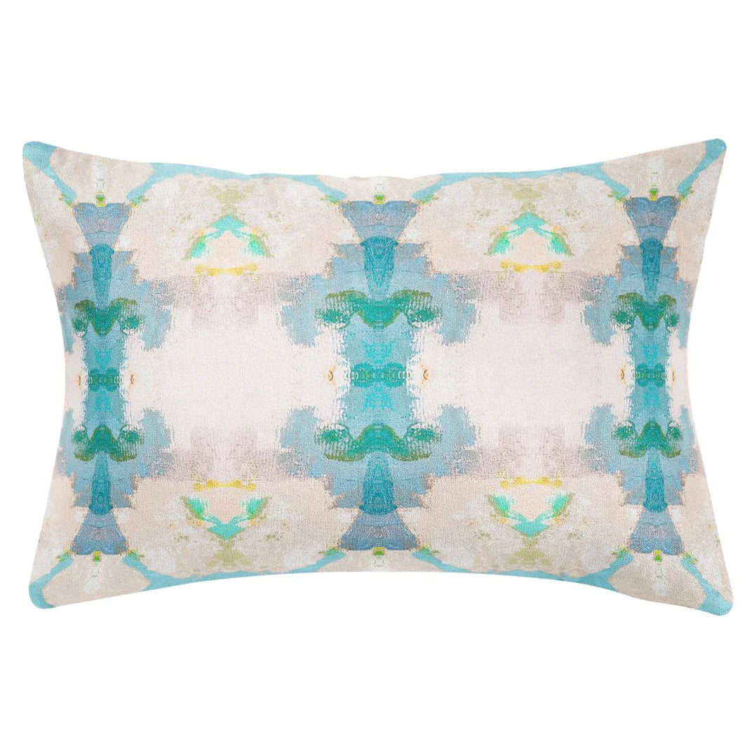 Laura Park Blue Lagoon Linen Cotton Pillow