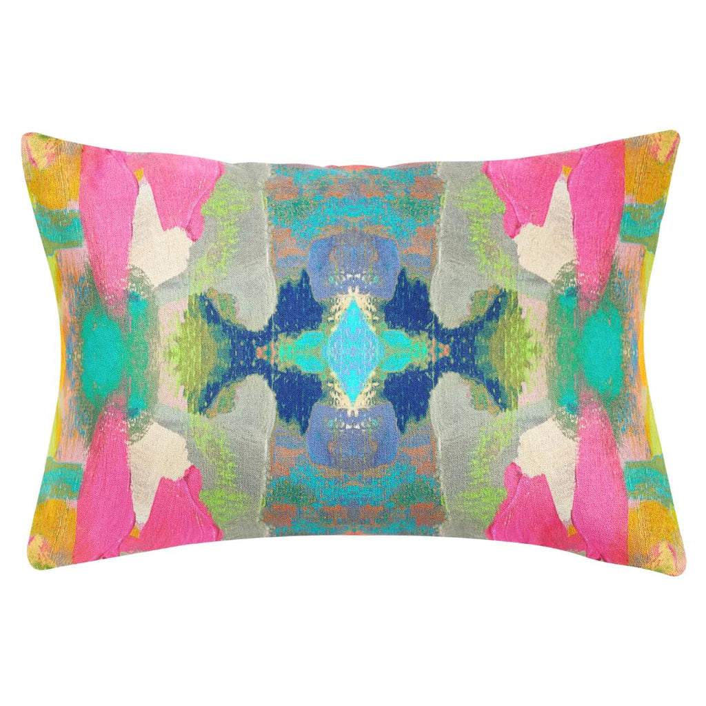 Laura Park Pink Paradise Linen Cotton Pillow