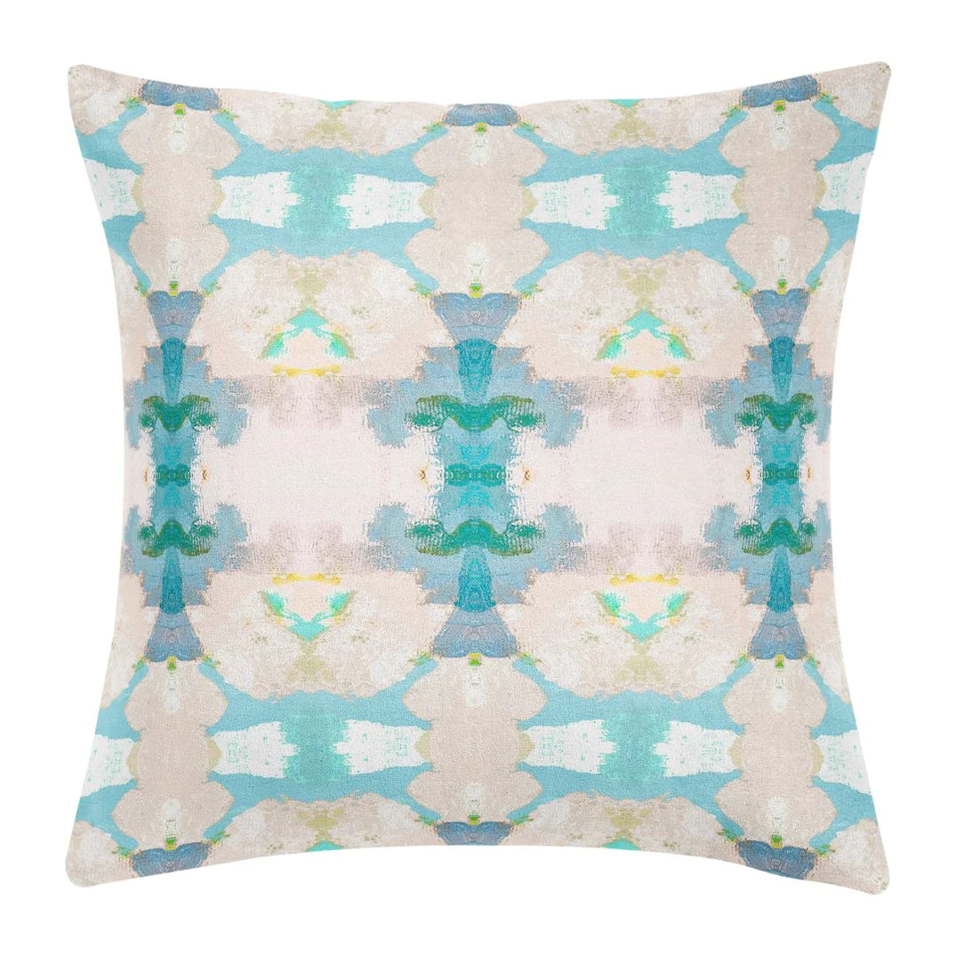 Laura Park Blue Lagoon Linen Cotton Pillow