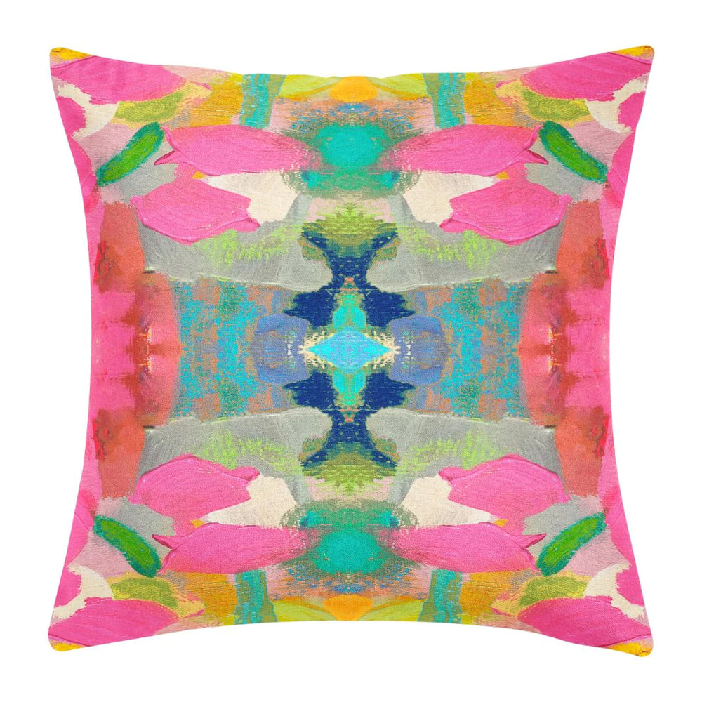 Laura Park Pink Paradise Linen Cotton Pillow