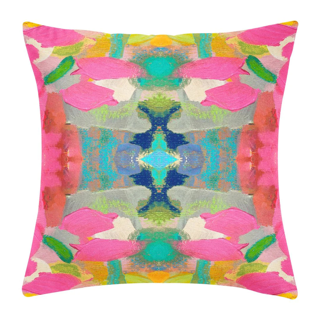 Laura Park Pink Paradise Linen Cotton Pillow