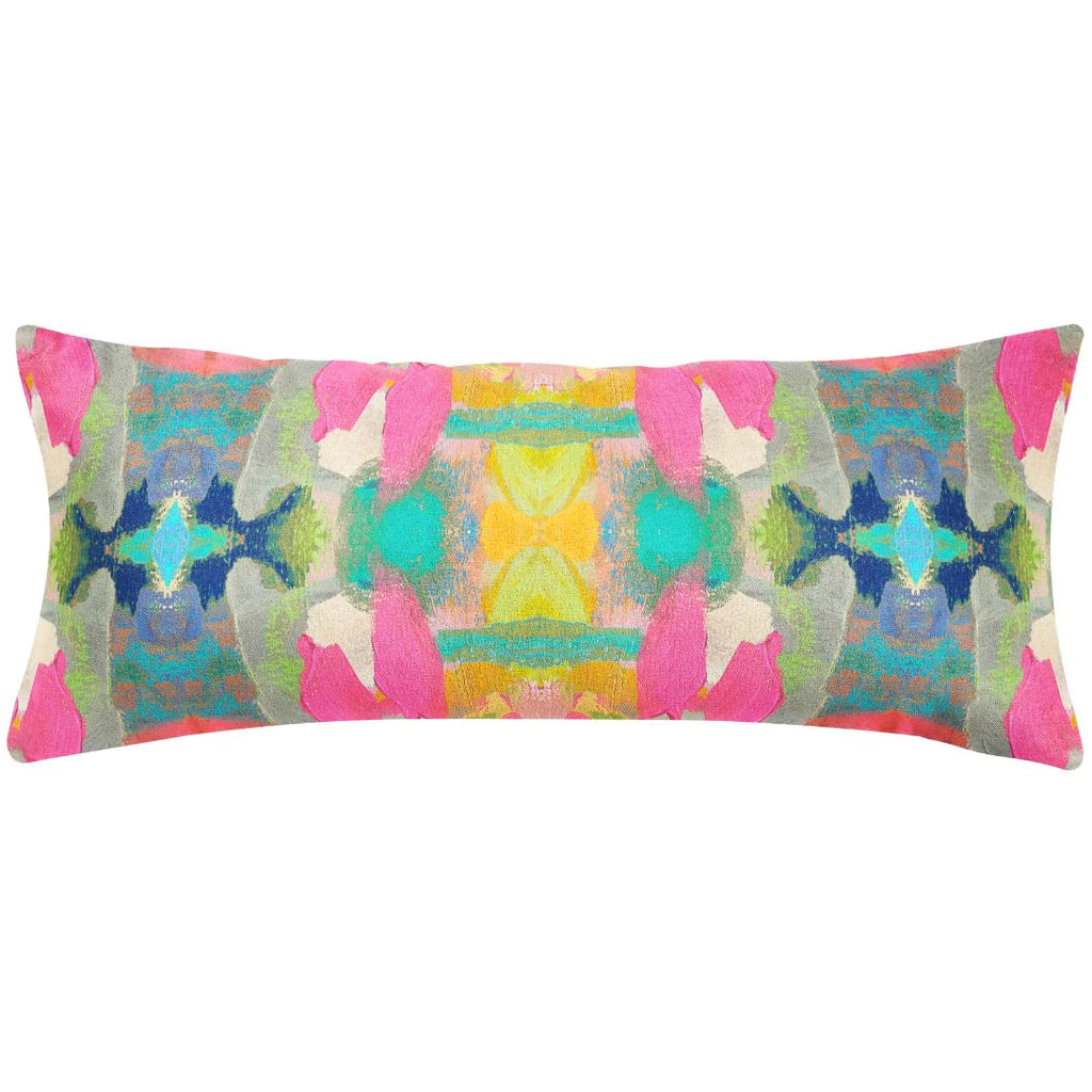 Laura Park Pink Paradise Linen Cotton Pillow