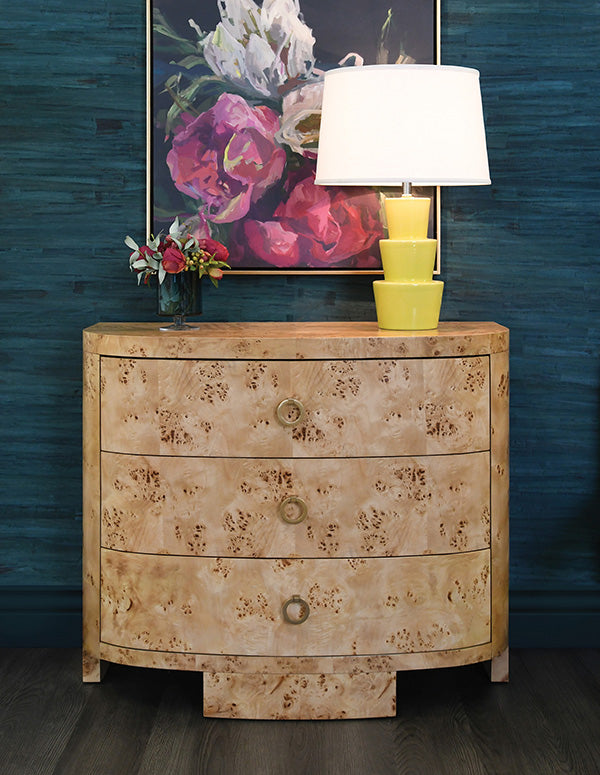 Worlds Away Henry Burl Wood Chest