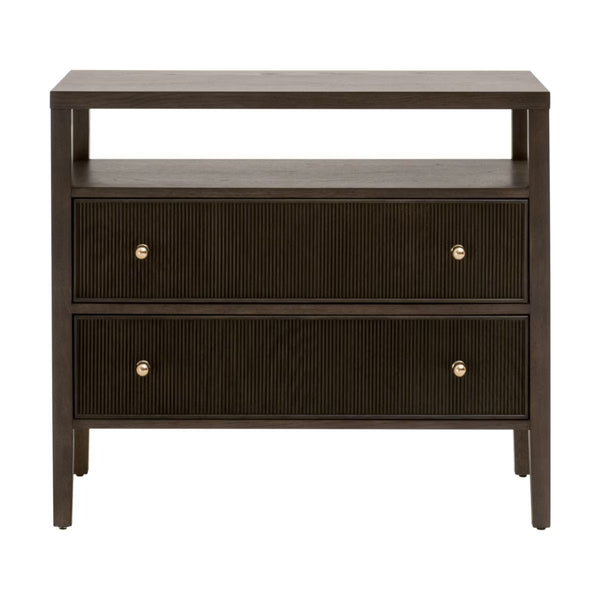 Essentials For Living Highland Open Shelf 2 Drawer Nightstand